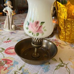 Old brass and glass lamp